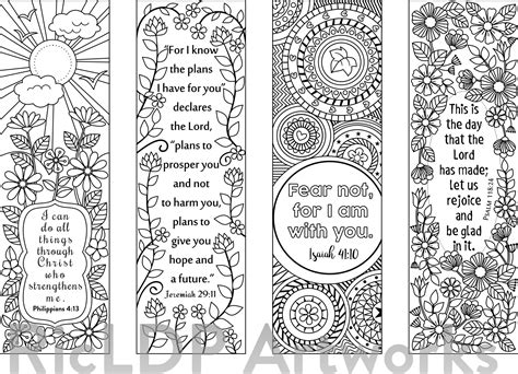 Bible Verse Free Printable Bible Bookmarks To Color